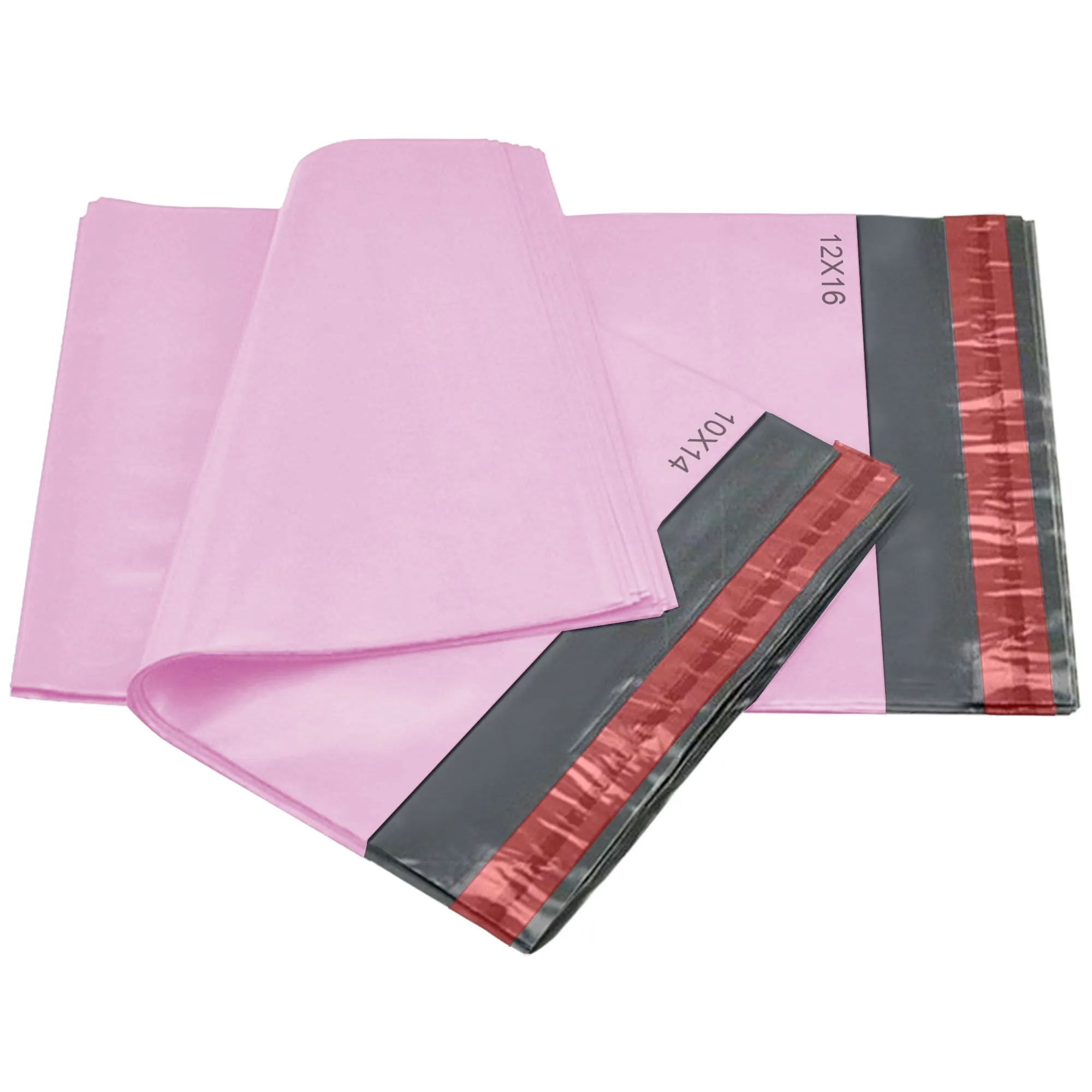 2 Sizes 25 from Each 10X14 and 12x16 Mixed 50 Mailing Bags Poly Postal Self Seal Bags