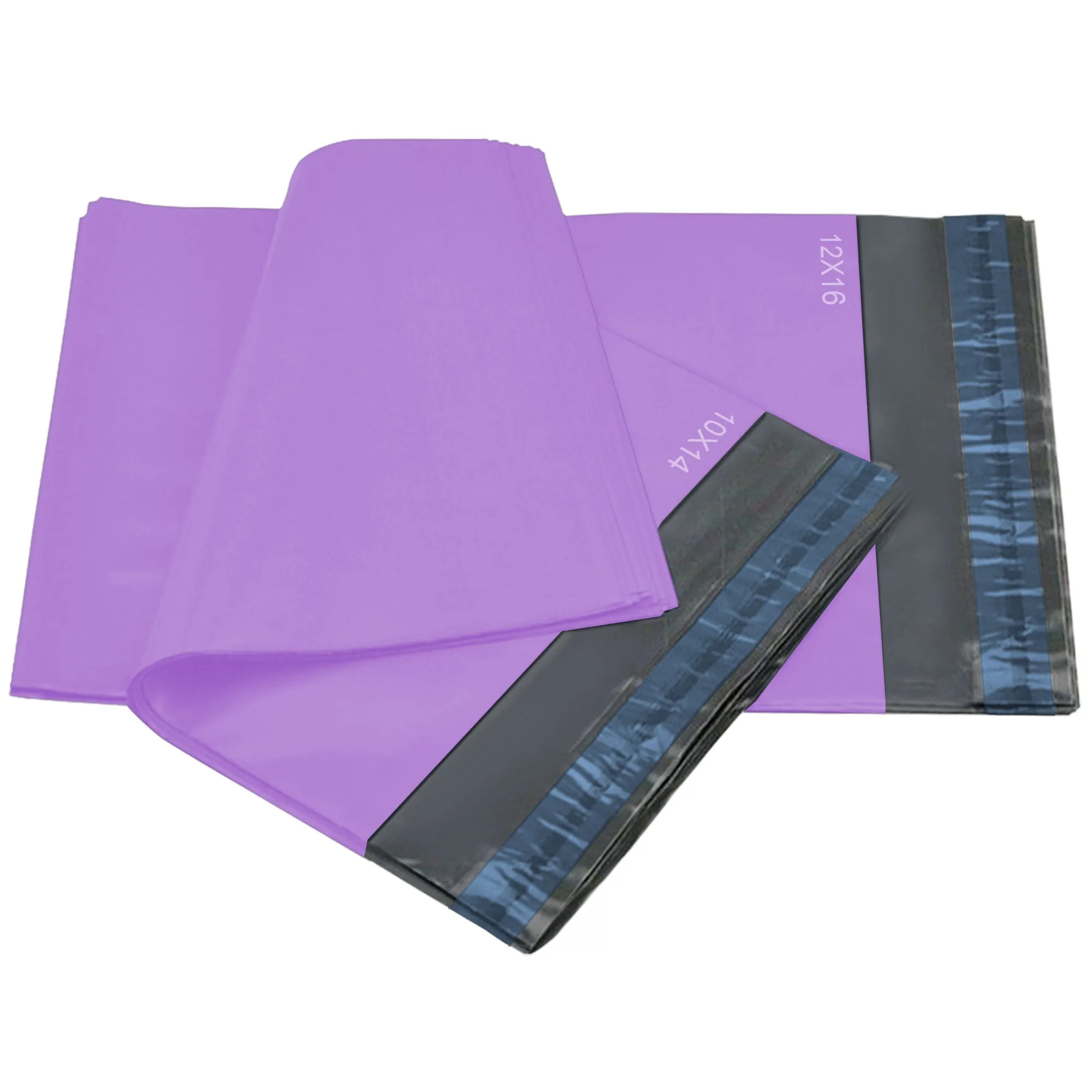 2 Sizes 25 from Each 10X14 and 12x16 Mixed 50 Mailing Bags Poly Postal Self Seal Bags