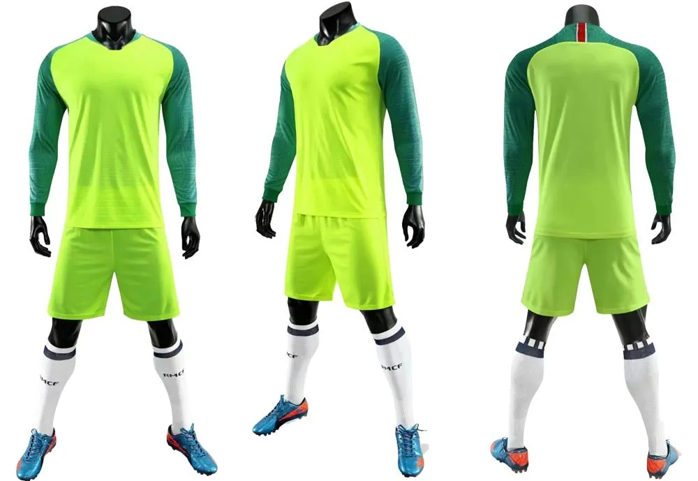 Adult Kids Soccer Long Sleeve Jersey Set Football Training Custom Uniforms Football Sports Set