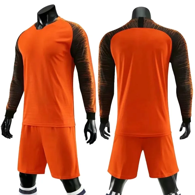 Adult Kids Soccer Long Sleeve Jersey Set Football Training Custom Uniforms Football Sports Set