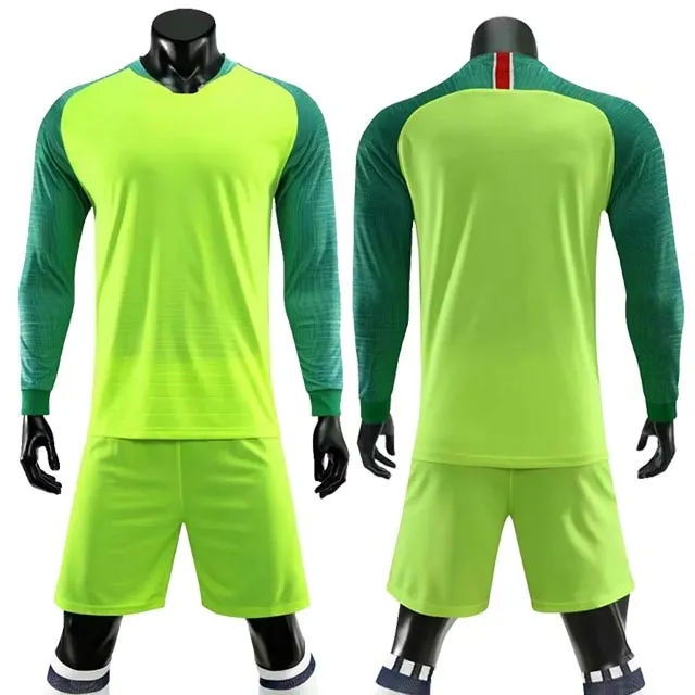 Adult Kids Soccer Long Sleeve Jersey Set Football Training Custom Uniforms Football Sports Set