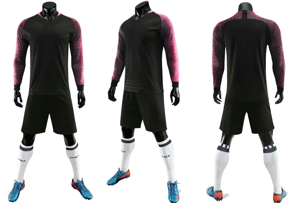 Adult Kids Soccer Long Sleeve Jersey Set Football Training Custom Uniforms Football Sports Set