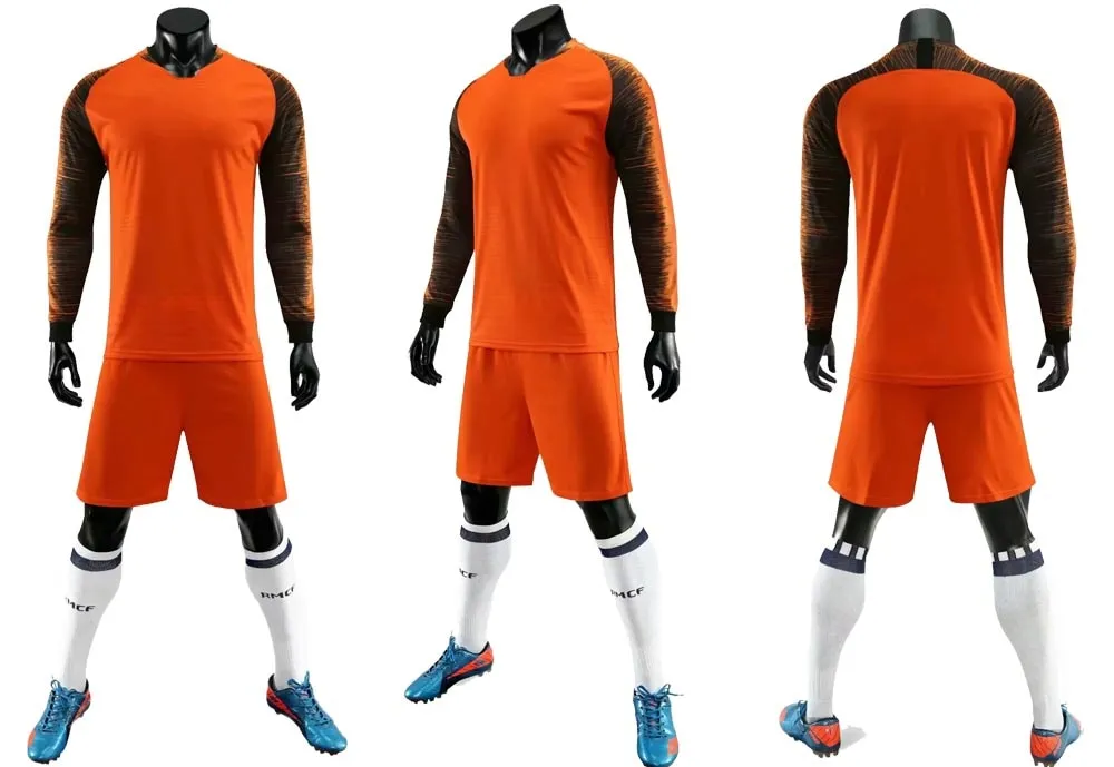 Adult Kids Soccer Long Sleeve Jersey Set Football Training Custom Uniforms Football Sports Set