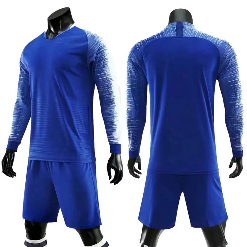 Adult Kids Soccer Long Sleeve Jersey Set Football Training Custom Uniforms Football Sports Set