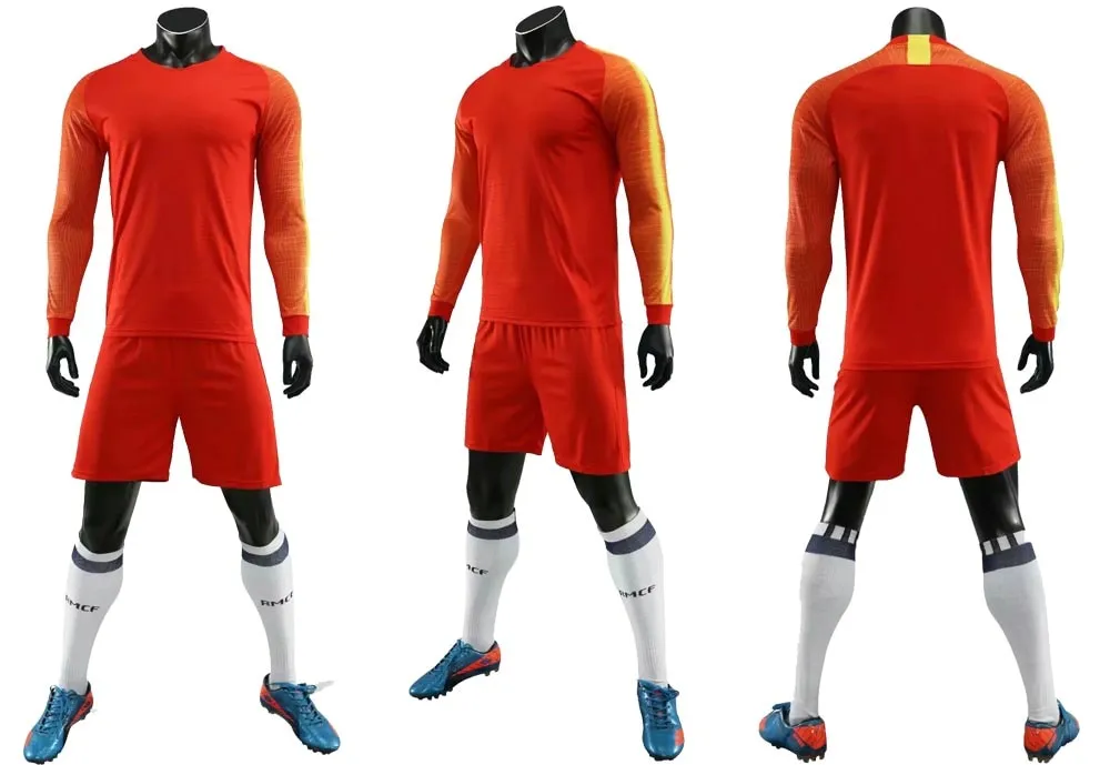 Adult Kids Soccer Long Sleeve Jersey Set Football Training Custom Uniforms Football Sports Set