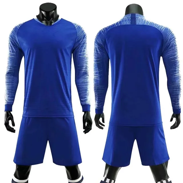 Adult Kids Soccer Long Sleeve Jersey Set Football Training Custom Uniforms Football Sports Set