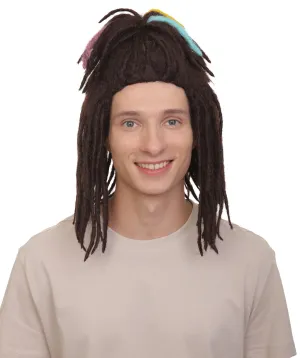 Adult Men’s Basketball Star Dreadlock Ponytail Wig | Best for Halloween and Sports Events,