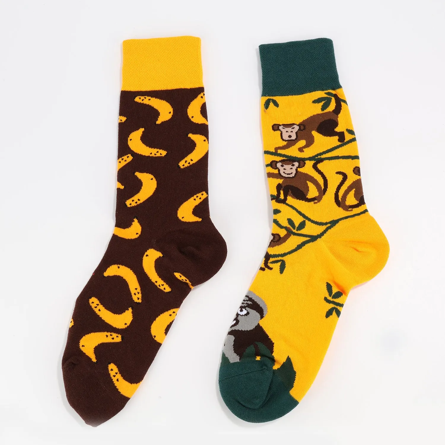 Banana Monkey Socks