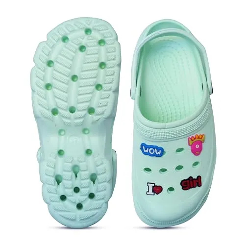 Blitzz Croc & Clogs from Women and Girls Used (Green, 6)