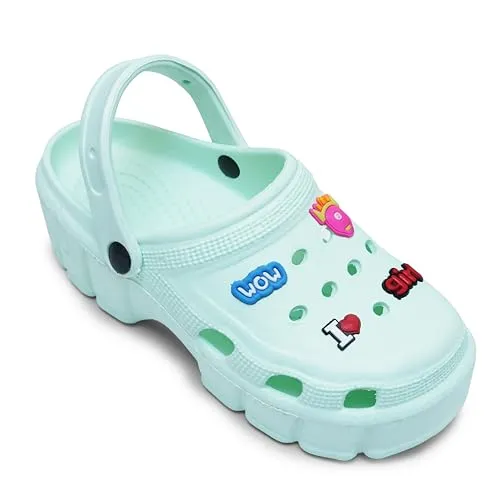 Blitzz Croc & Clogs from Women and Girls Used (Green, 6)