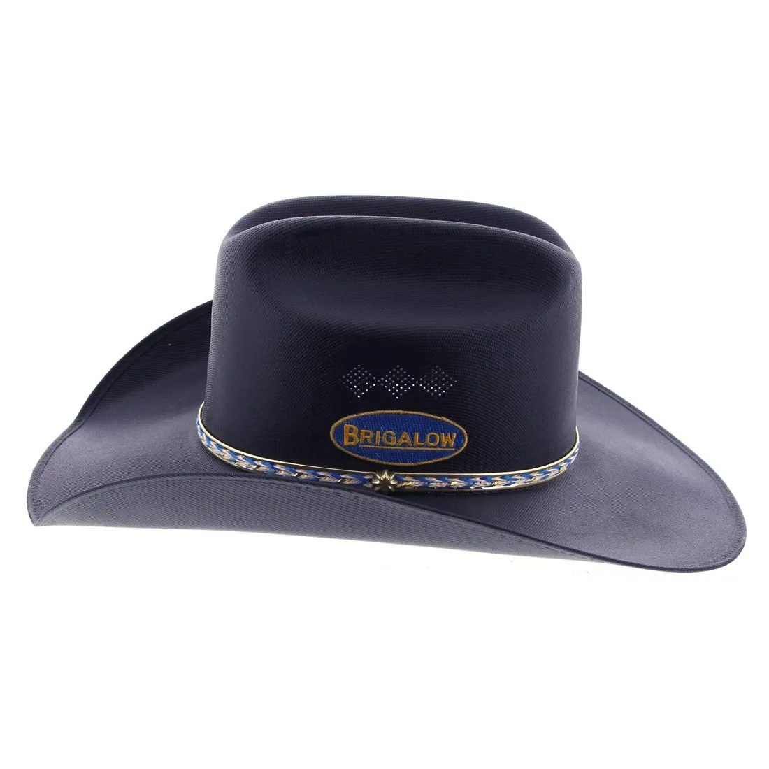 Brigalow Adults Coloured Straw Cheyenne Hat - Navy