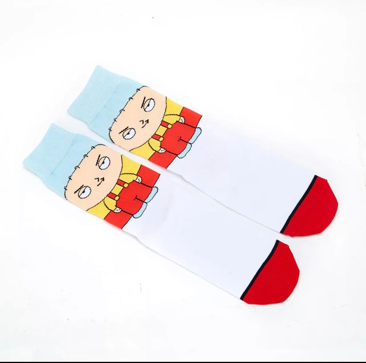 Cartoon Socks, Stew Family Guy,  Womens & Mens Fun Novelty Crew Character 360 Degree Artwork Designed Socks