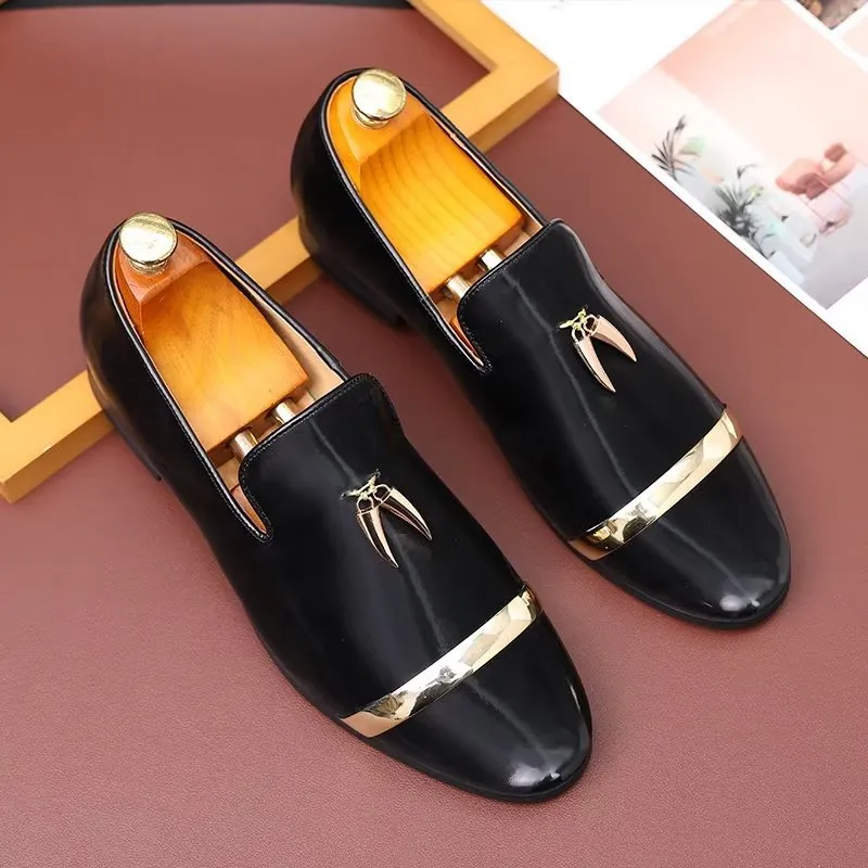 Elegant Metal Accent Slip-On Casual Shoes