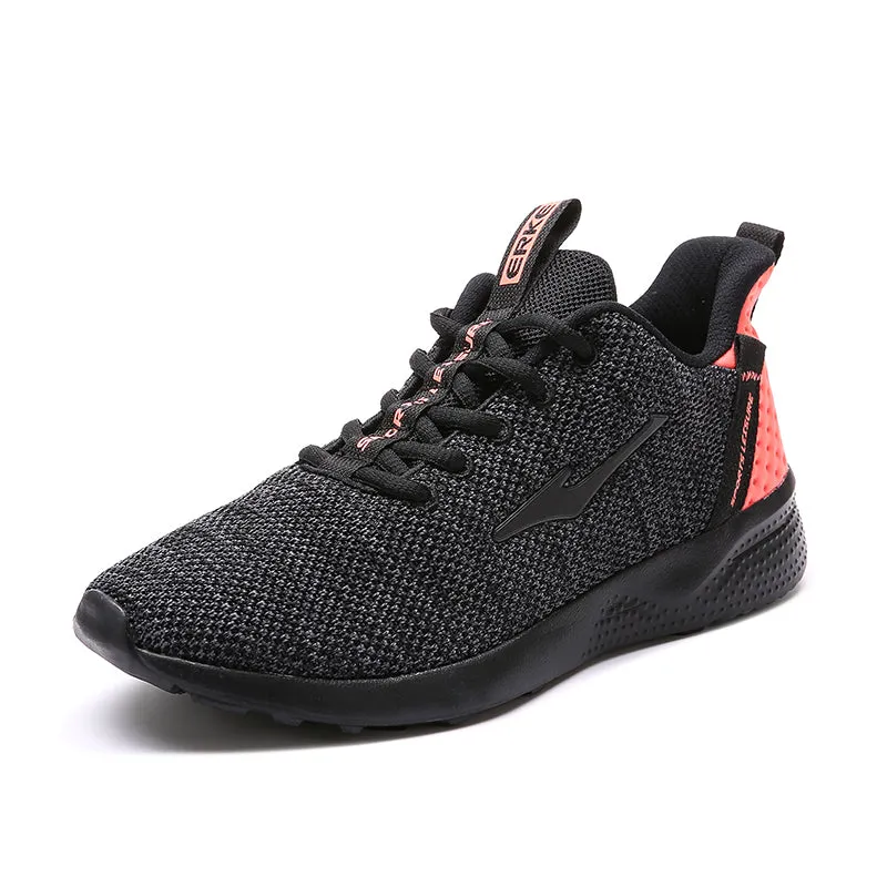 Erke Casual Shoes Women Lifestyle Black/Coral 12120102138-003