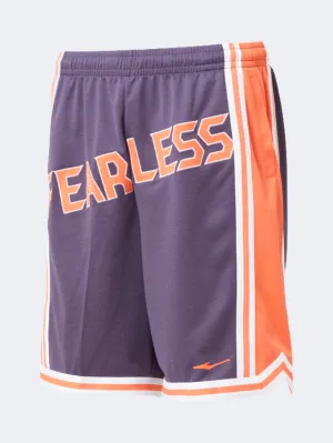 Erke  Men Basketball Short Purple/Orange