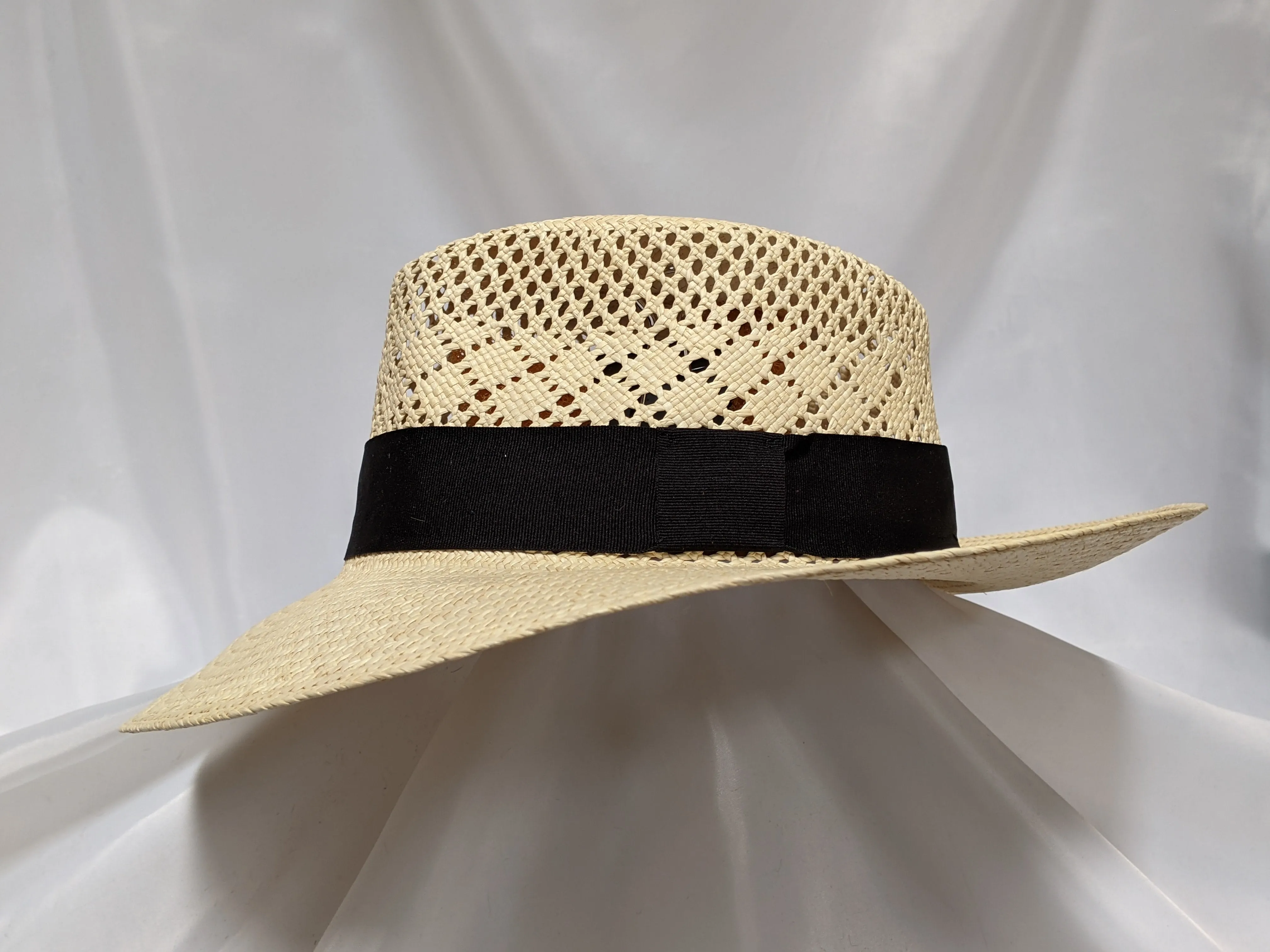 Fedora 6 7/8 - Natural (Montecristi Panama) #20-190 Open Weave