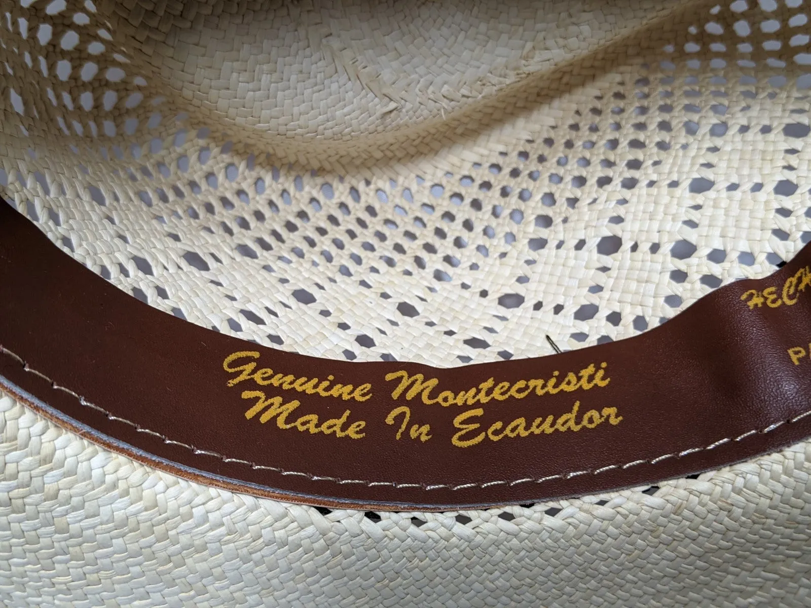 Fedora 6 7/8 - Natural (Montecristi Panama) #20-190 Open Weave