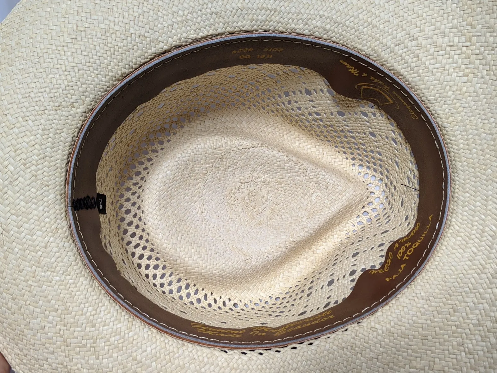 Fedora 6 7/8 - Natural (Montecristi Panama) #20-190 Open Weave