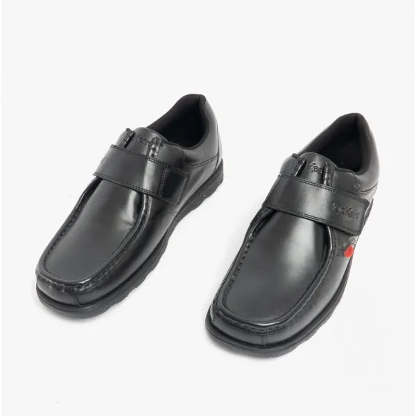 FRAGMA STRAP Boys School Shoes Black