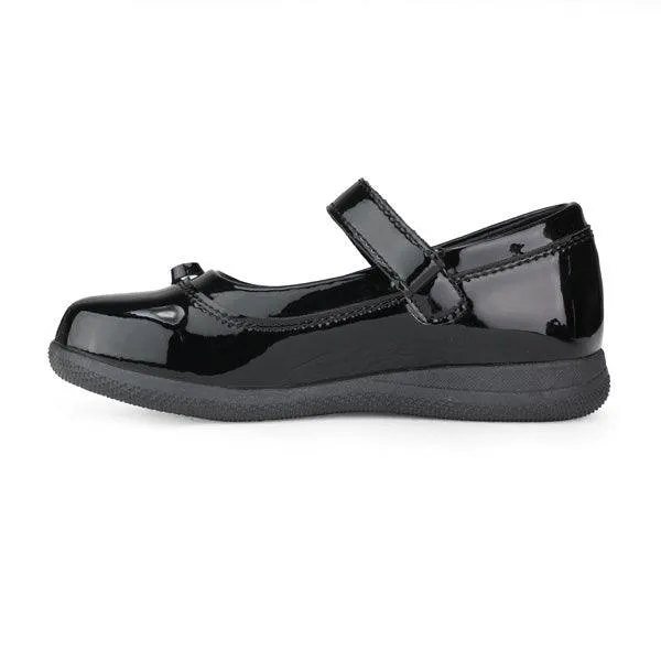 GIRLS BLACK PATENT VELCRO SCHOOL SHOE