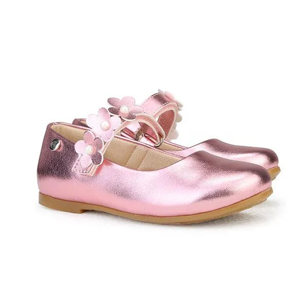 GIRLS PINK GLITTERY FORMAL SHOES