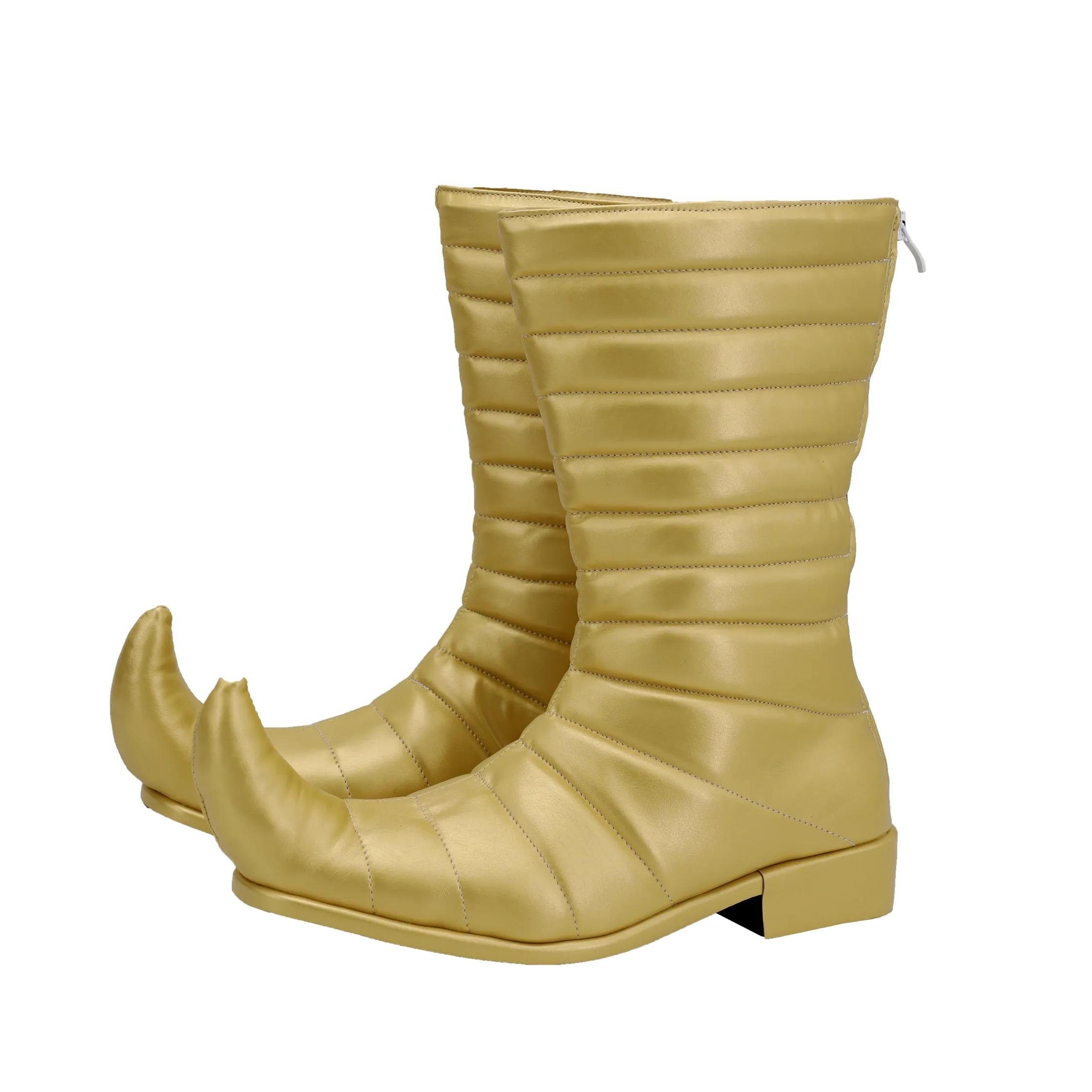 Golden Men Boots Cosplay Shoes