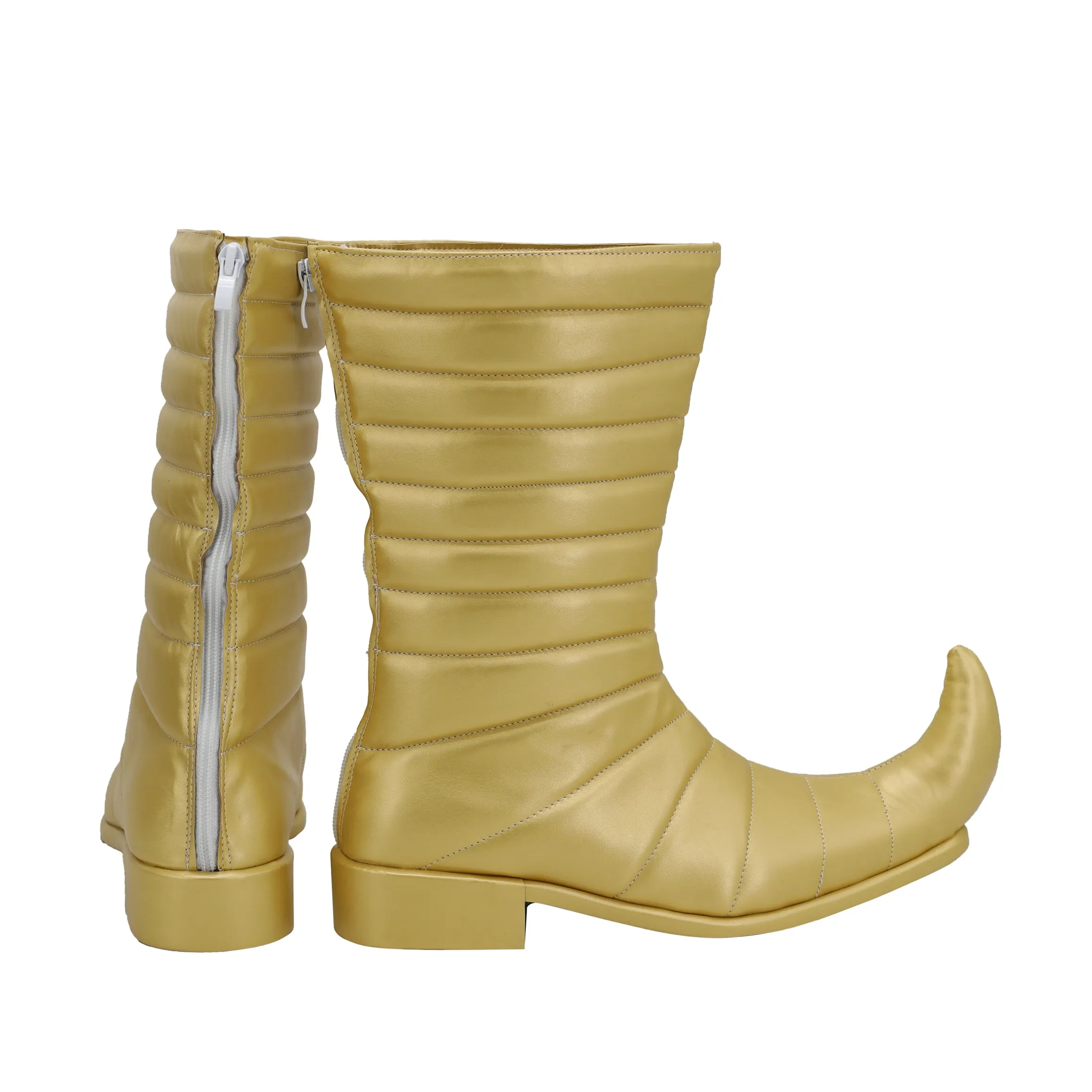 Golden Men Boots Cosplay Shoes