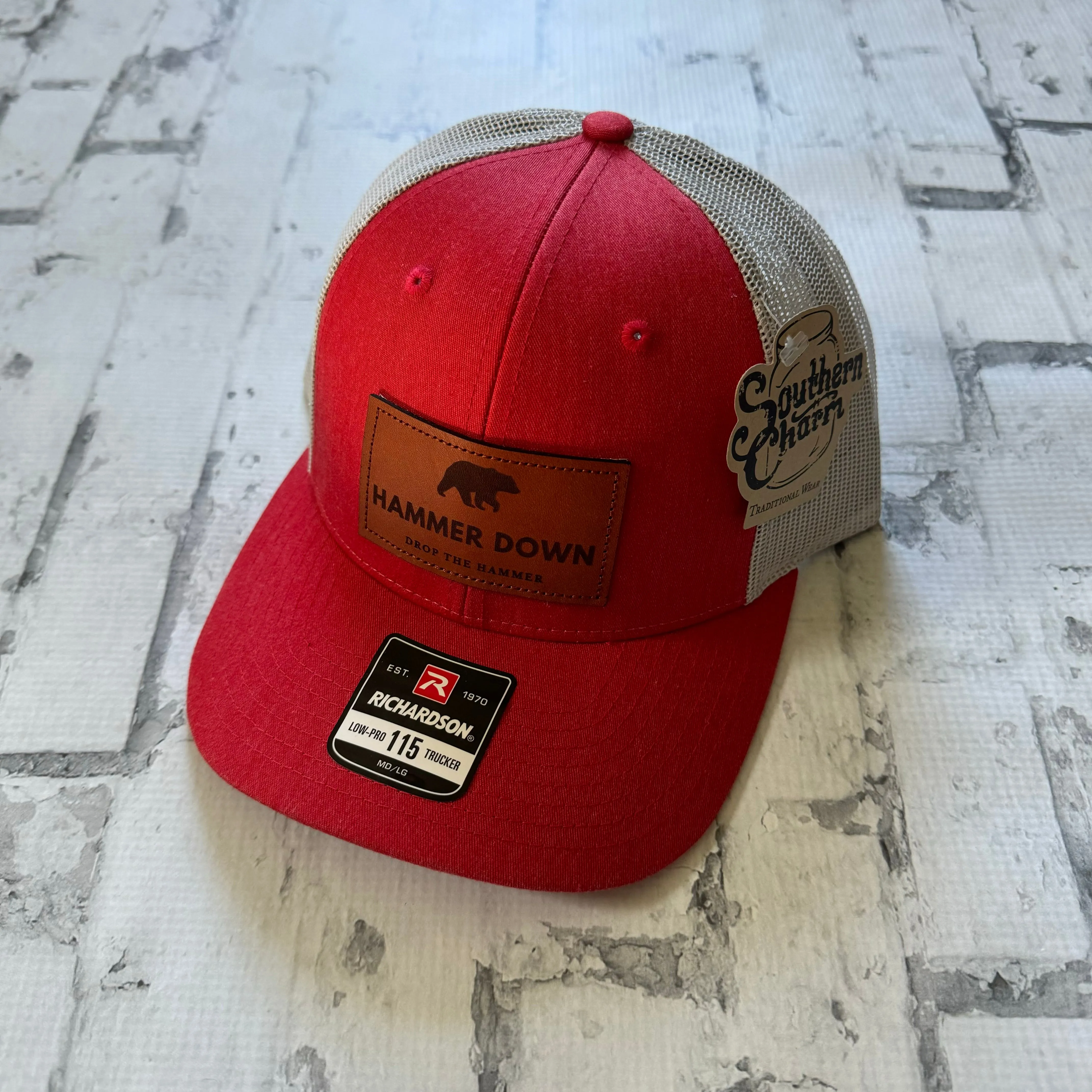 Hammer Down “Bear" Hat - Red Heather