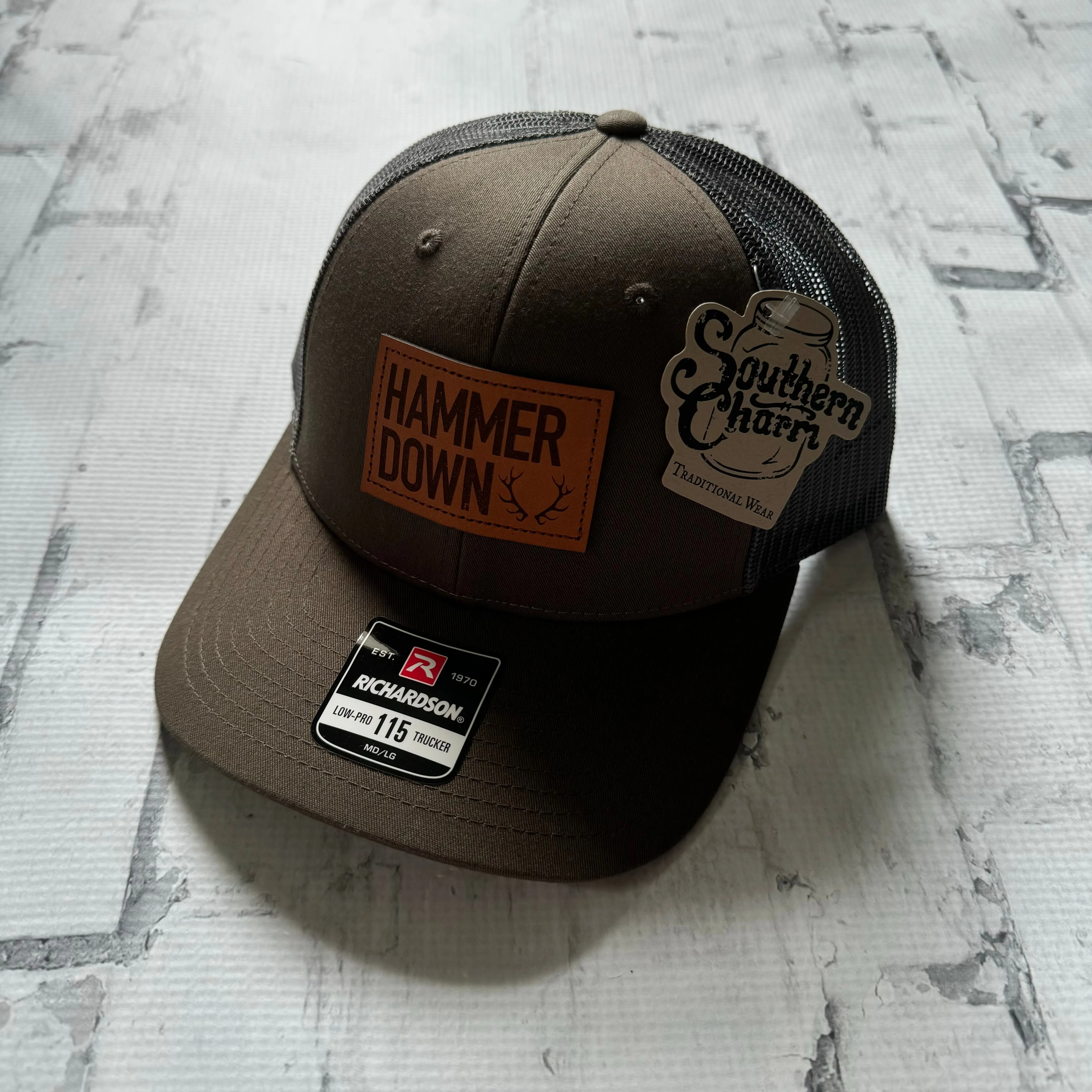 Hammer Down “Lettering" Hat - Chocolate