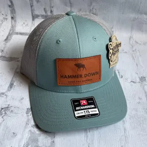 Hammer Down "DTH Elk" Hat - Smoke Blue with Leather Patch