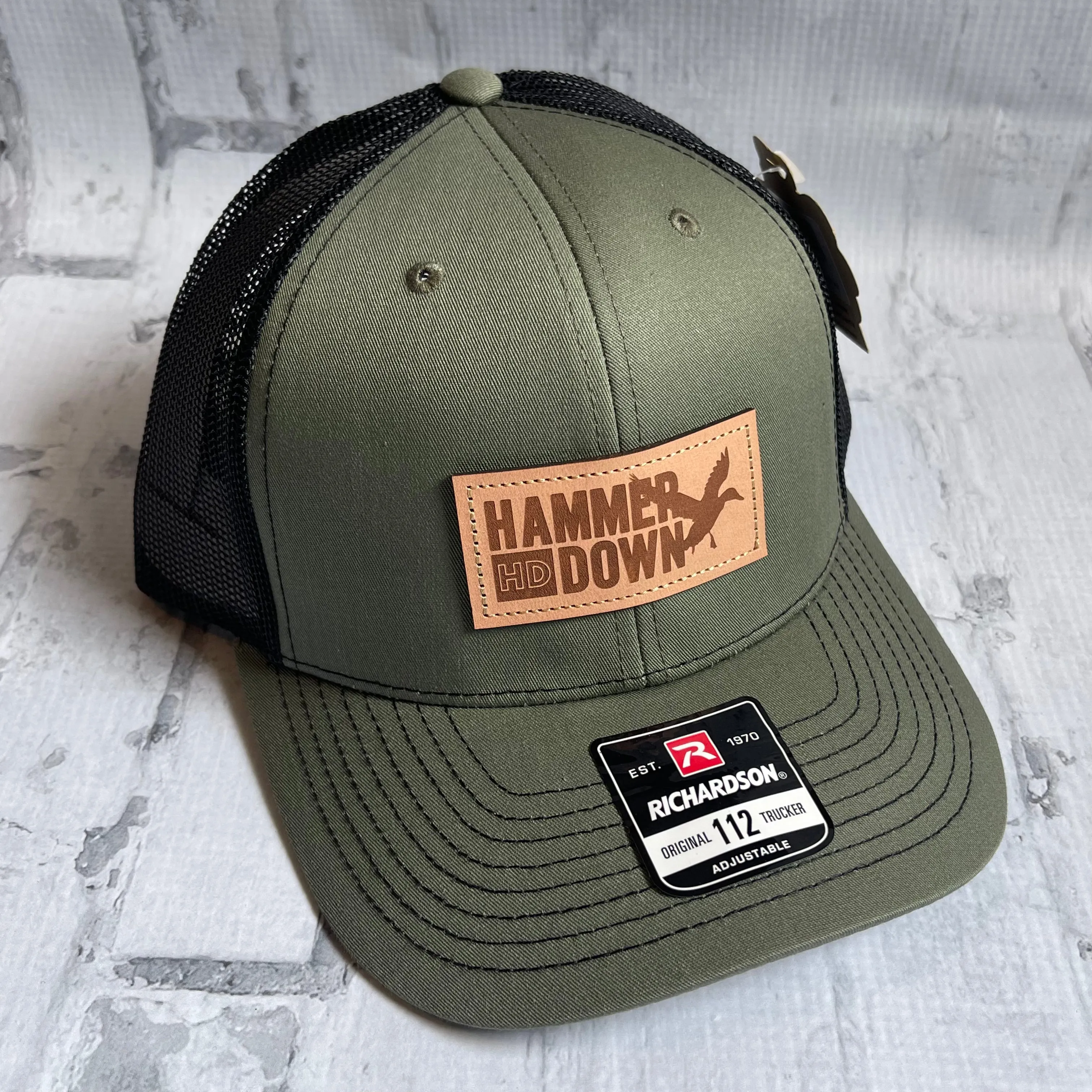 Hammer Down "Rectangle Duck" Hat - Loden with Leather Patch