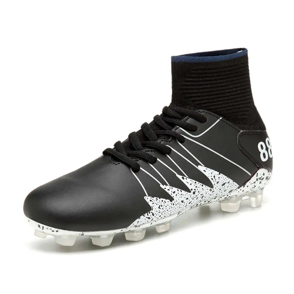 Hot Sales High Ankle Sneakers Men Fg Outdoor Cleats Long Spikes Profession Football Shoes