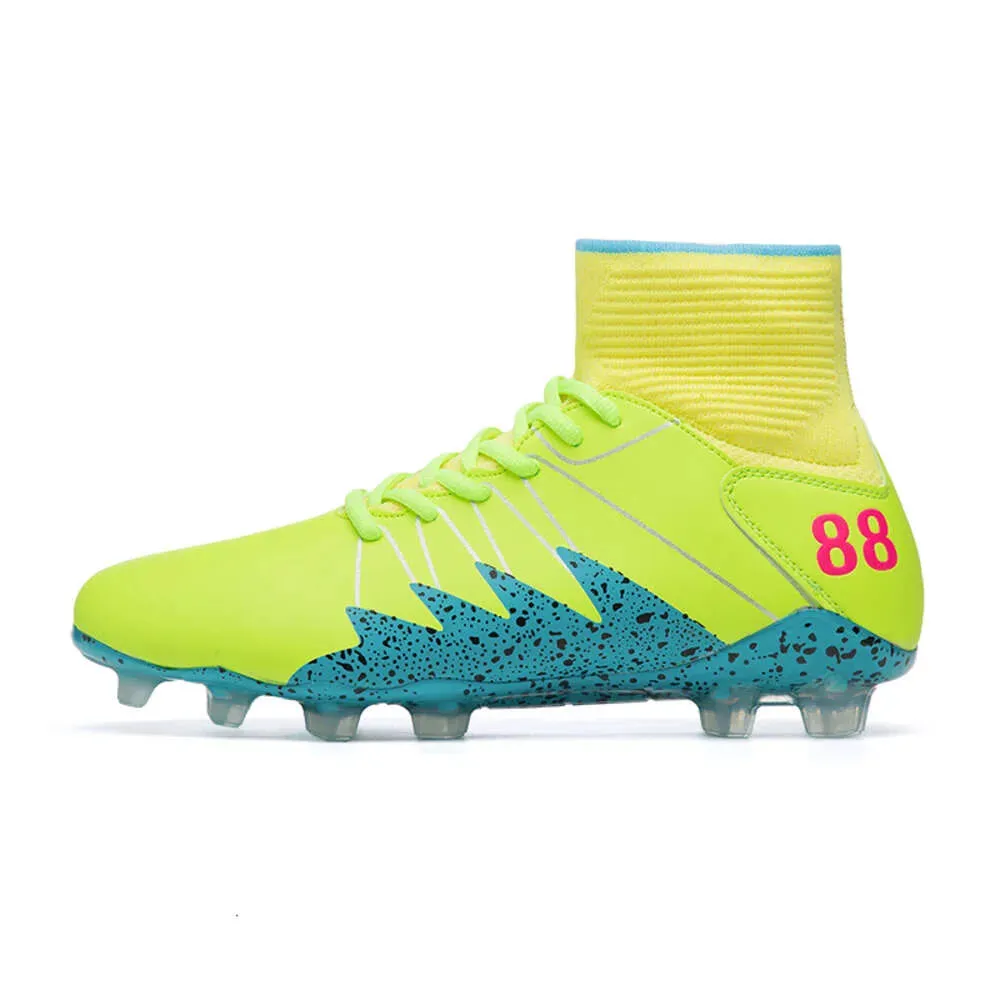 Hot Sales High Ankle Sneakers Men Fg Outdoor Cleats Long Spikes Profession Football Shoes