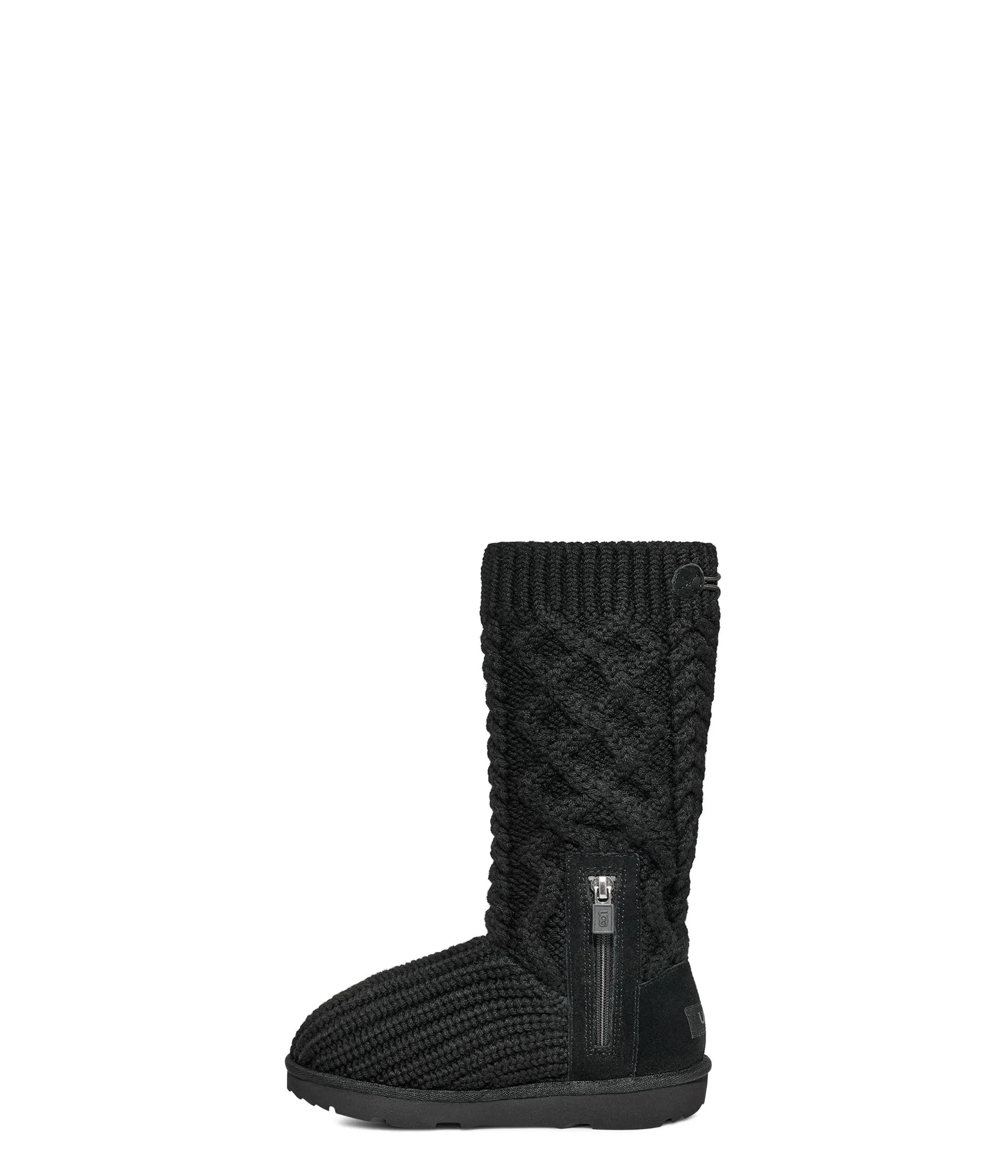 House shoes UGG Kids Classic Cardi Cabled Knit (Toddler/Little Kid), black