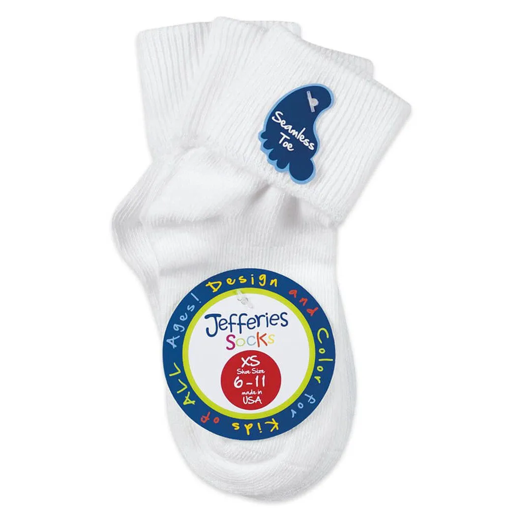 Jefferies Socks Smooth Toe Turn Cuff Socks (3 Pair Pack)