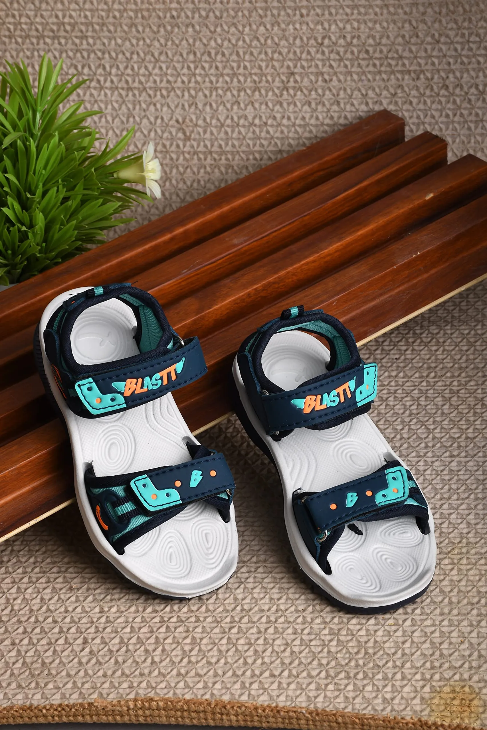 KATS SHOES Fashion Sandal, Kids Boys Flat Sandal Outdoor Indoor Double Strap Floaters for Baby Boys and Baby Girls, Kids Casual Sandals