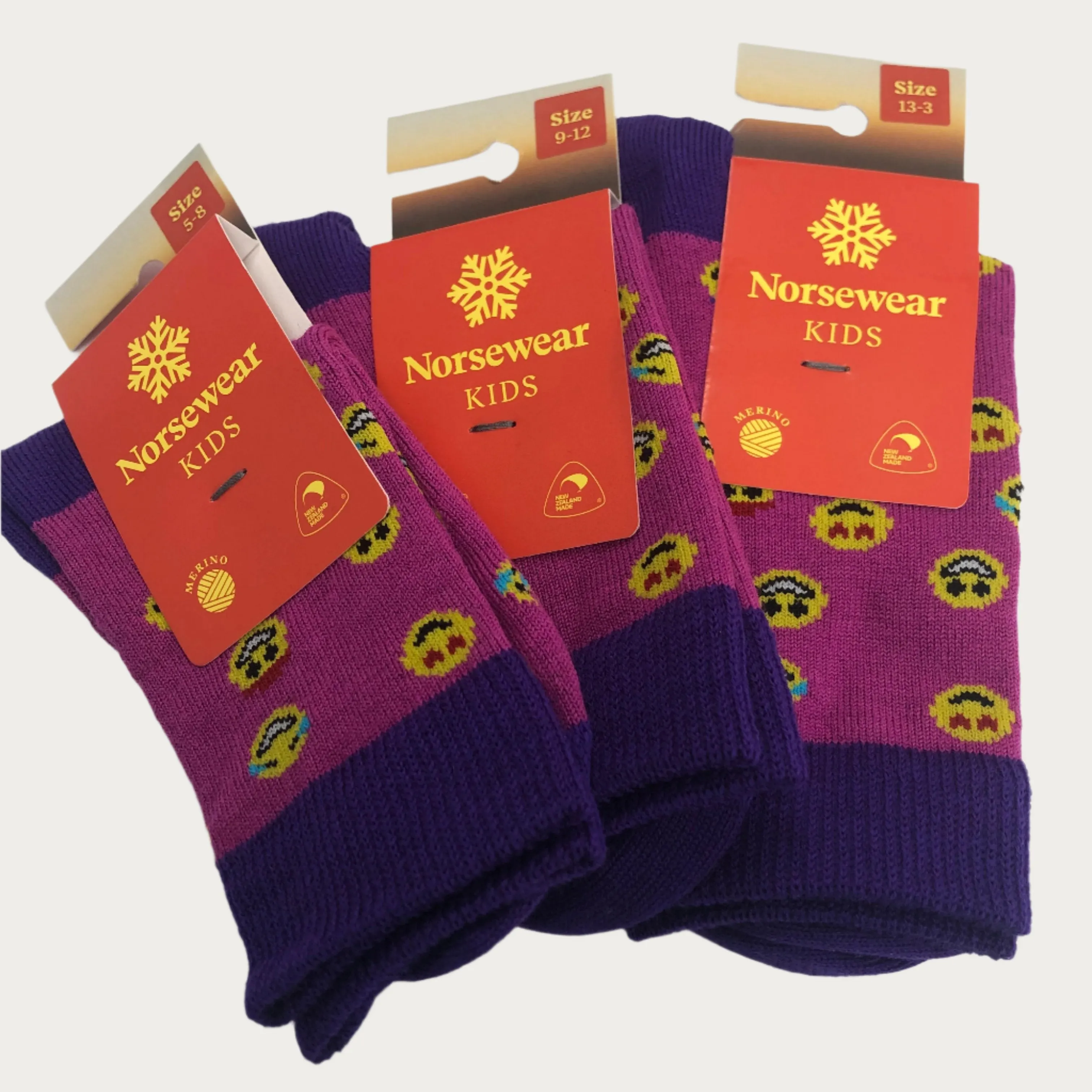 Kids' Merino Wool Smile Sock