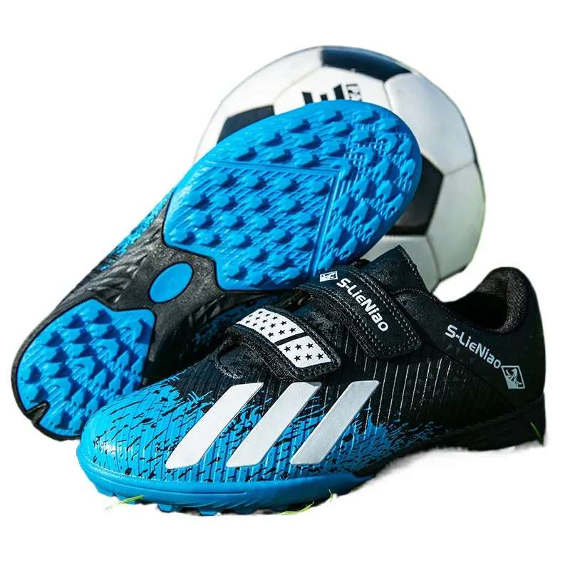 Kids' Soccer Shoes, Magic Tape, Short Studs, Boys and Girls