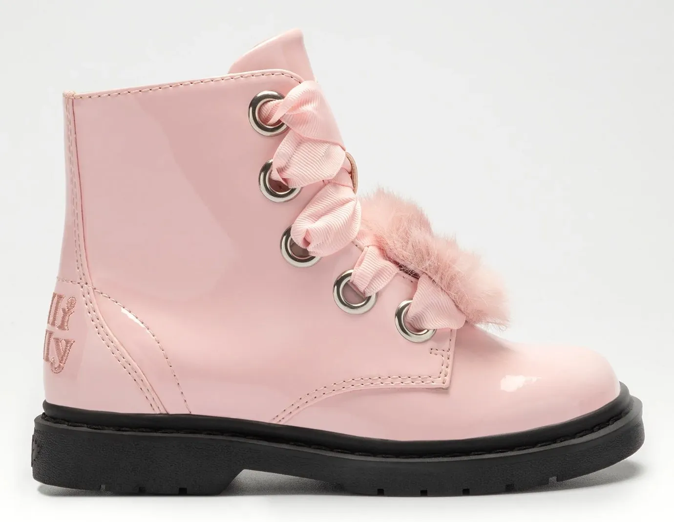 Lelli Kelly Girls Pink Patent Snowflake Pom Pom Boots