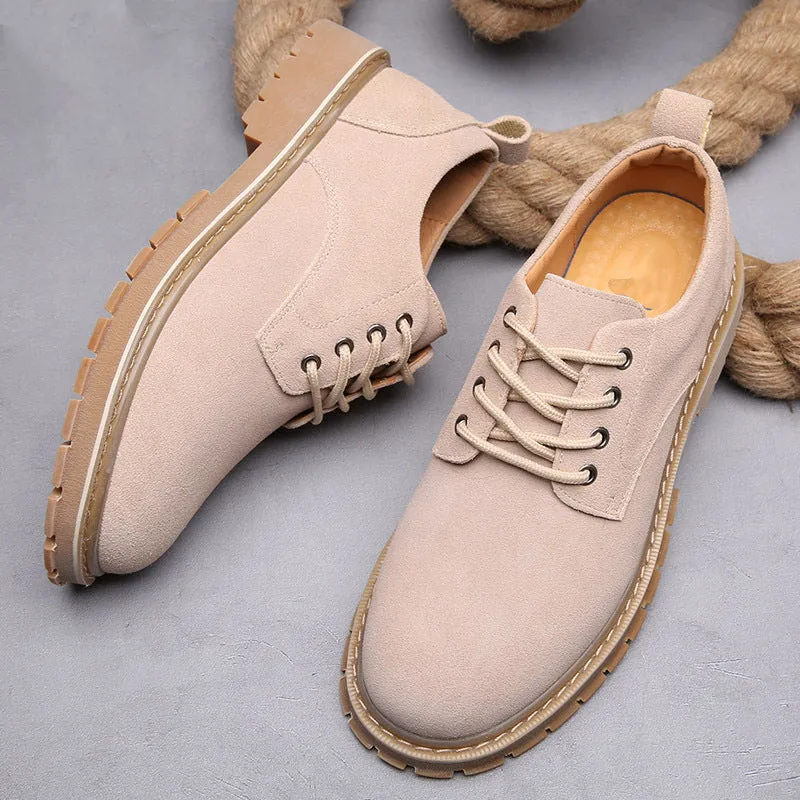 Lux Suede Round Toe Chic Casual Shoes