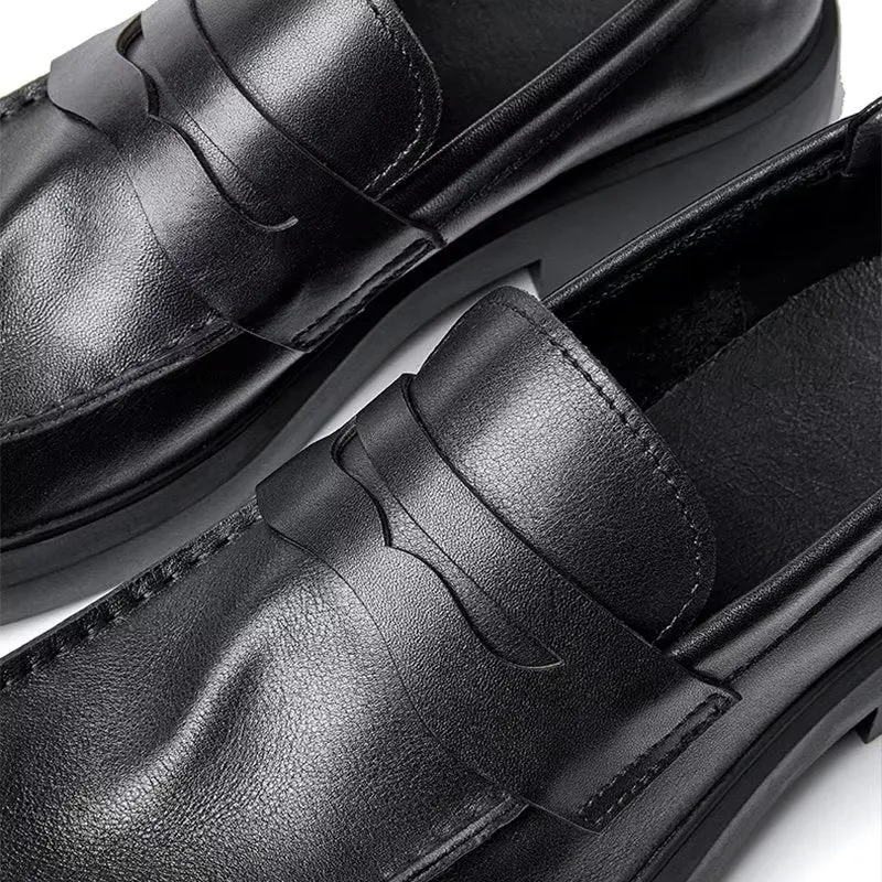 Luxury CrocLux Leather Slip-Ons: Sleek Round Toe