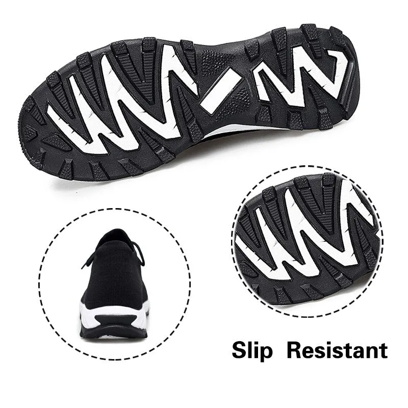 Man's breathable comfortable portable elastic tennis leisure flat sneakers