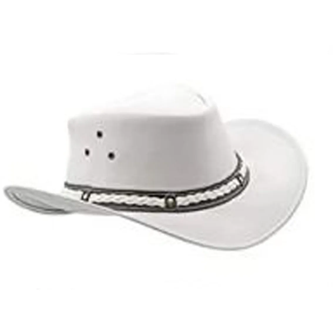 Men and Women White Genuine Leather Western Cowboy Hat