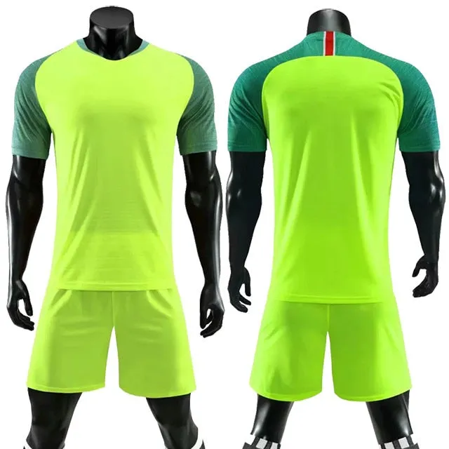 Men Ladies Kids Custom Football Training Uniforms Soccer Football Jerseys Sets