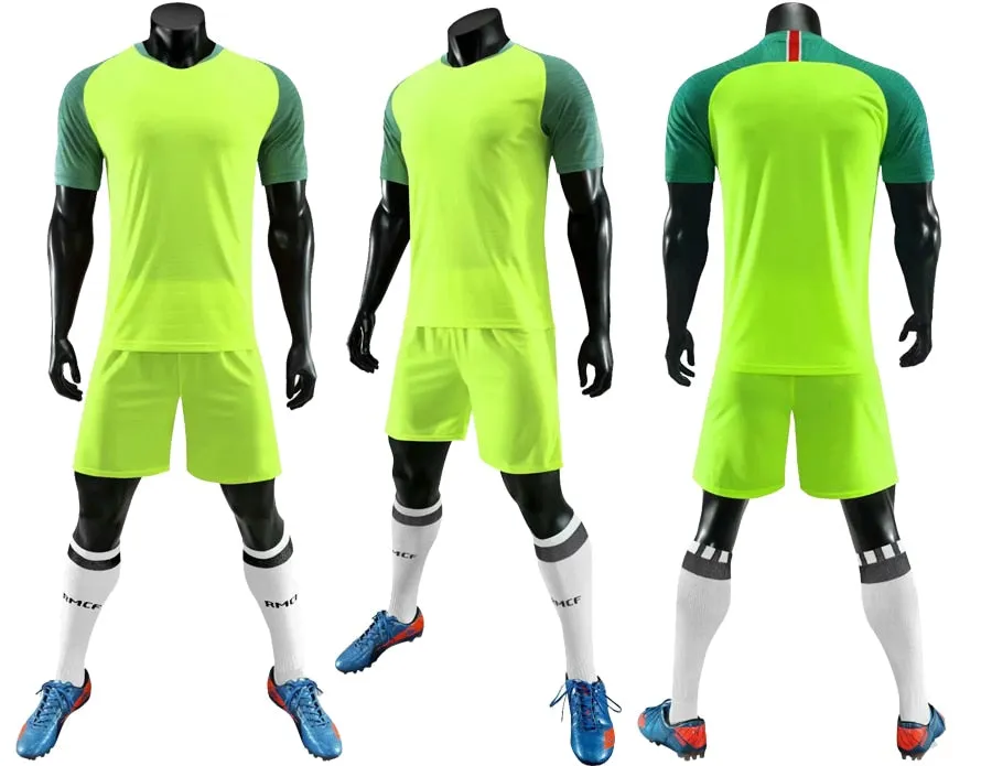 Men Ladies Kids Custom Football Training Uniforms Soccer Football Jerseys Sets