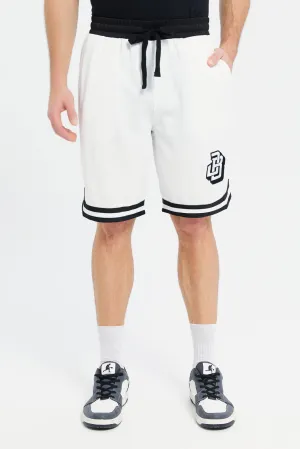 Men White Basketball Shorts