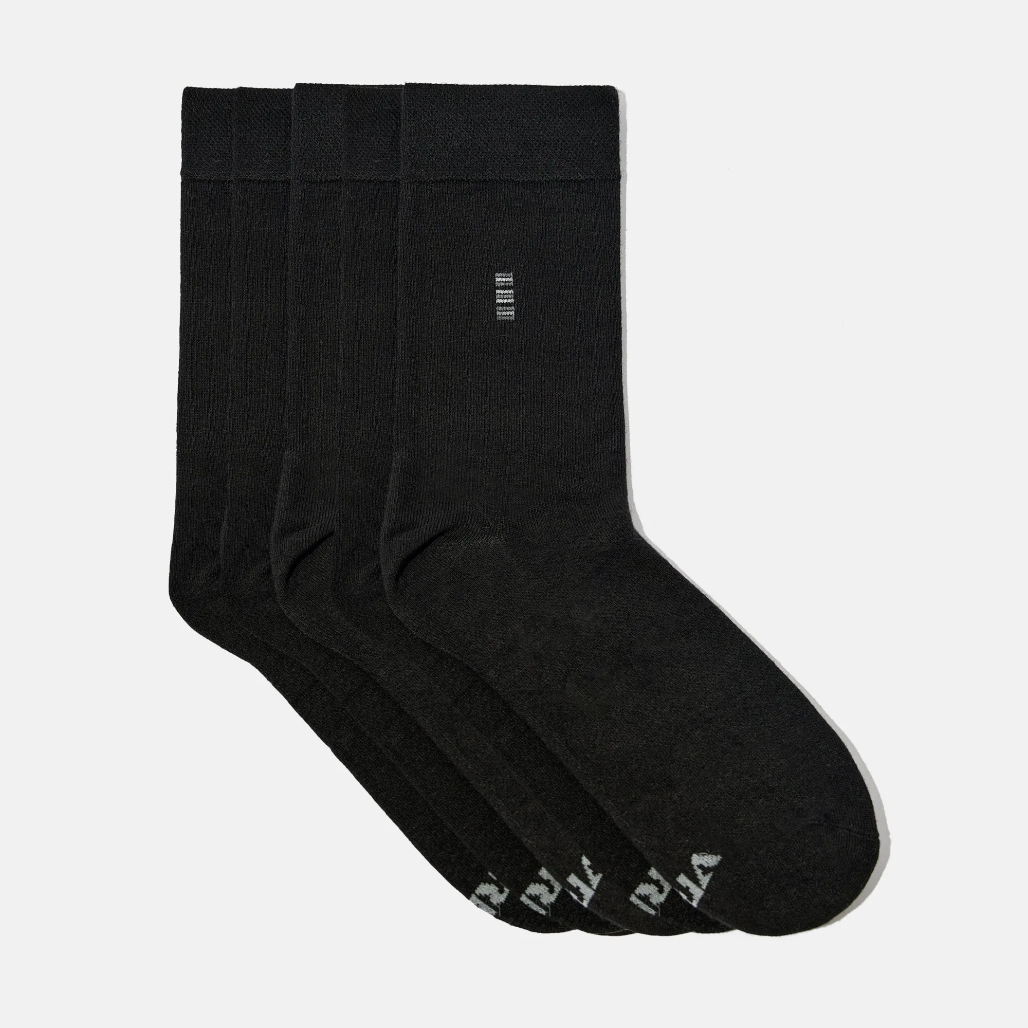 Men's Bamboo Dress Socks • Plain Pack of 1/3/5 Pairs • Black