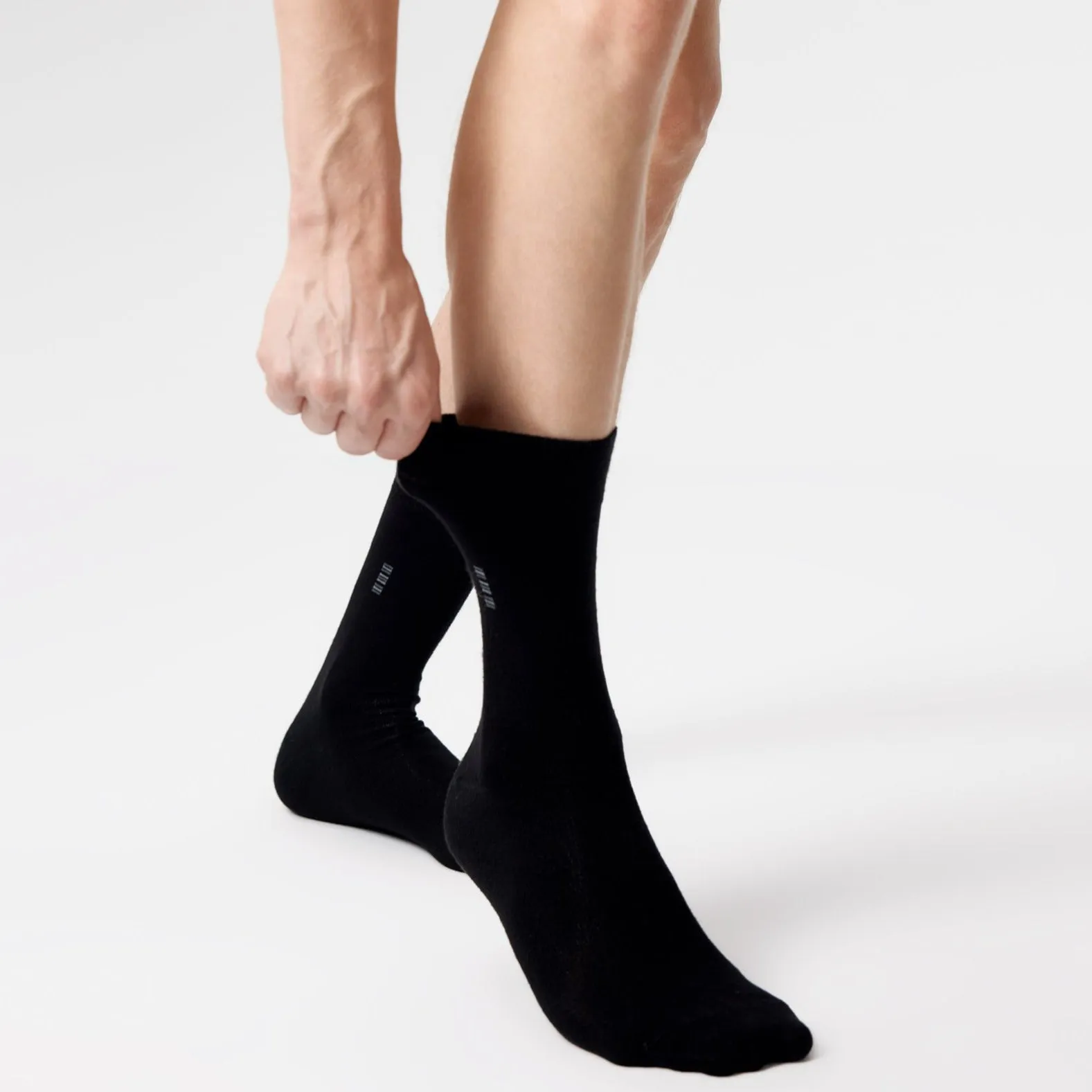 Men's Bamboo Dress Socks • Plain Pack of 1/3/5 Pairs • Black