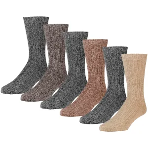 Merino Wool Socks, Warm Crew Thermal Socks For Winter, Men's and Women's Extreme Cold Weather Socks, Dark Colors, Size 10-13