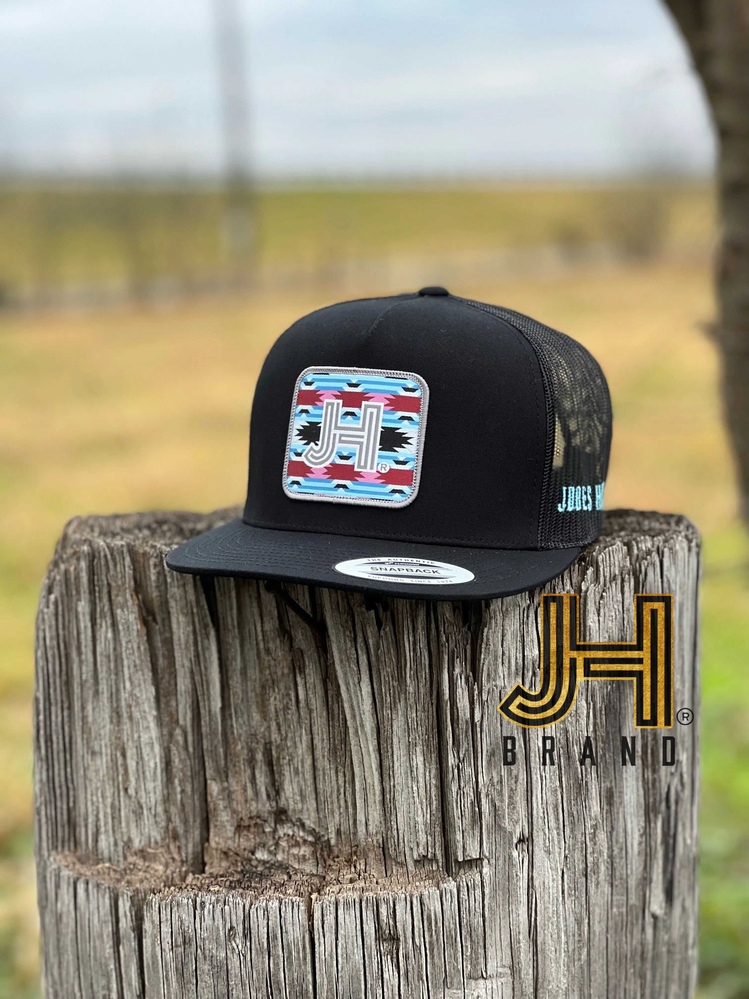 New 2022 Jobes Trucker Cap-  All Black JH Candy Patch